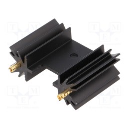 10 pcs : SK104-25STC - Heatsink: extruded, SOT32,TO220,TO3P, black, L: 25.4mm, 14K/W