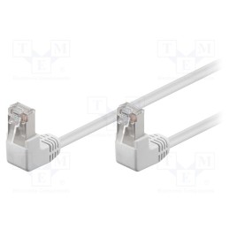 10 pcs : 96060 - Patch cord, F/UTP, 5e, stranded, CCA, PVC, white, 250mm, 26AWG