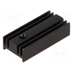 10 pcs : HS-112-25 - Heatsink: extruded, TO220, black, L: 25.4mm, W: 12mm, H: 6.5mm, 40K/W