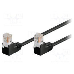 10 pcs : 96085 - Patch cord, U/UTP, 5e, stranded, CCA, PVC, black, 0.5m, 26AWG