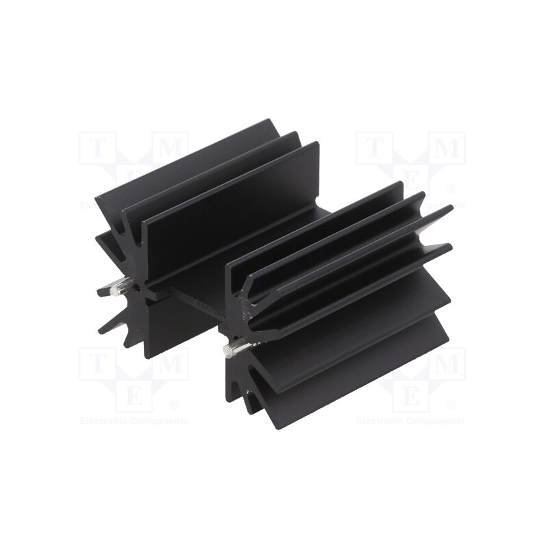 10 pcs : 657-15ABPEN - Heatsink: extruded, H, TO218,TO220,TO247, black, L: 41.9mm, 3.3°C/W