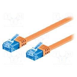 10 pcs : 96299 - Patch cord, U/UTP, 6a, stranded, Cu, PVC, orange, 0.5m, 32AWG