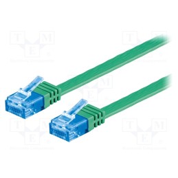 10 pcs : 96319 - Patch cord, U/UTP, 6a, stranded, Cu, PVC, green, 2m, 32AWG