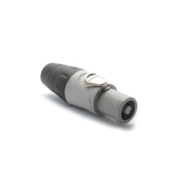 1 pcs - Amphenol Audio, HP IP54 Grey Cable Mount 3P Power Connector Plug, Rated At 25A, 3.2 kV No