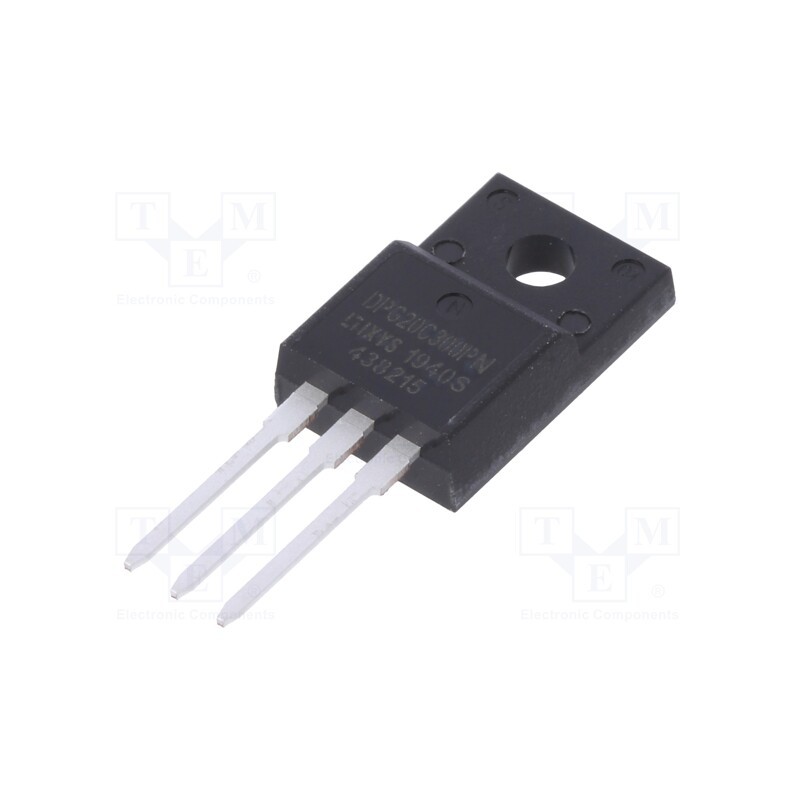 10 pcs : DPG20C300PN - Diode: rectifying, THT, 300V, 10Ax2, , Ifsm: 140A, TO220FP, 35W