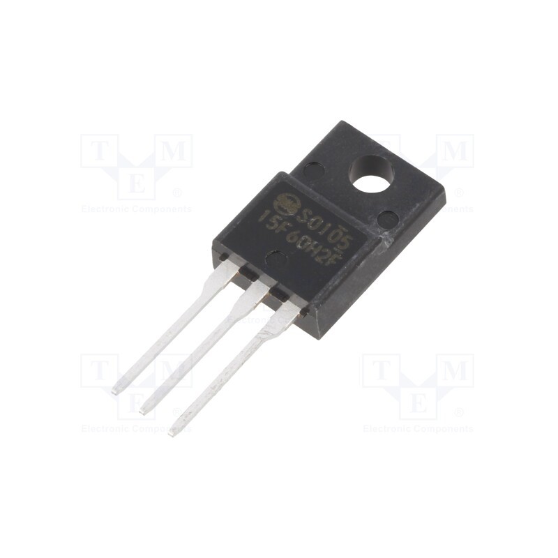 10 pcs : P15F60HP2F-5600 - Transistor: N-MOSFET, Hi-PotMOS2, unipolar, 600V, 15A, Idm: 60A, 95W