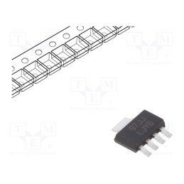 10 pcs : LP38693MP-3.3/NOPB - IC: voltage regulator, LDO,fixed, 3.3V, 0.5A, SOT223-5, SMD, ±2%