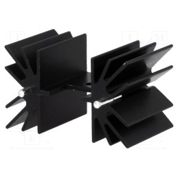 10 pcs : HS-142-25 - Heatsink: extruded, TO220, black, L: 25.4mm, 7.1K/W, aluminium