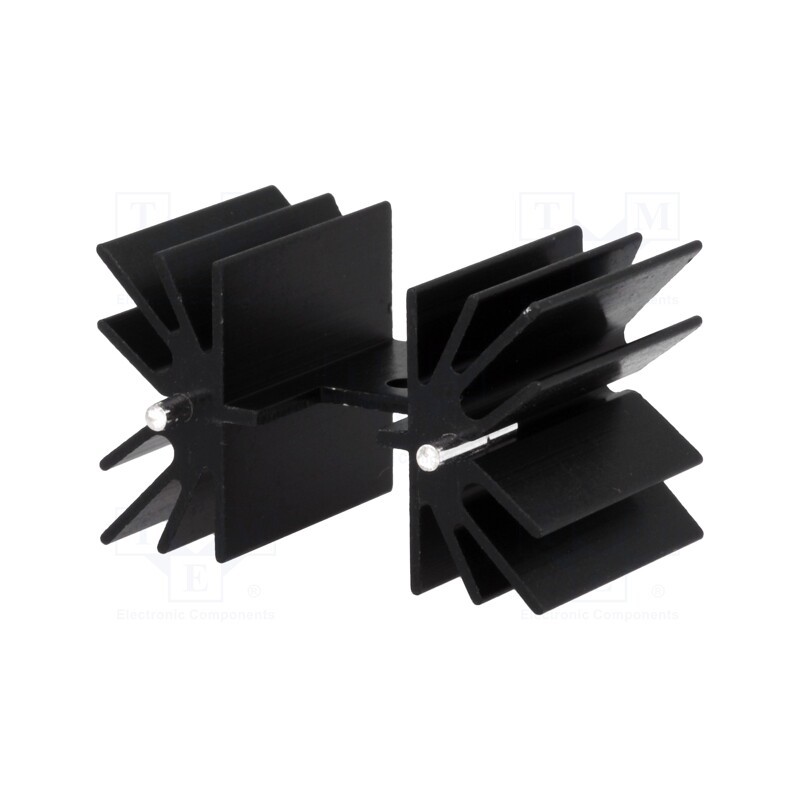 10 pcs : HS-142-25 - Heatsink: extruded, TO220, black, L: 25.4mm, 7.1K/W, aluminium