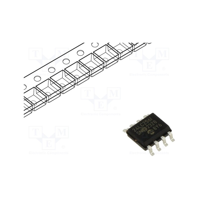 10 pcs : 24LC256T-I/SN - IC: EEPROM memory, 256kbEEPROM, I2C, 32kx8bit, 2.5÷5.5V, 400kHz