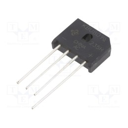 10 pcs : KBU8D-E4/51 - Bridge rectifier: single-phase, Urmax: 200V, If: 8A, Ifsm: 300A