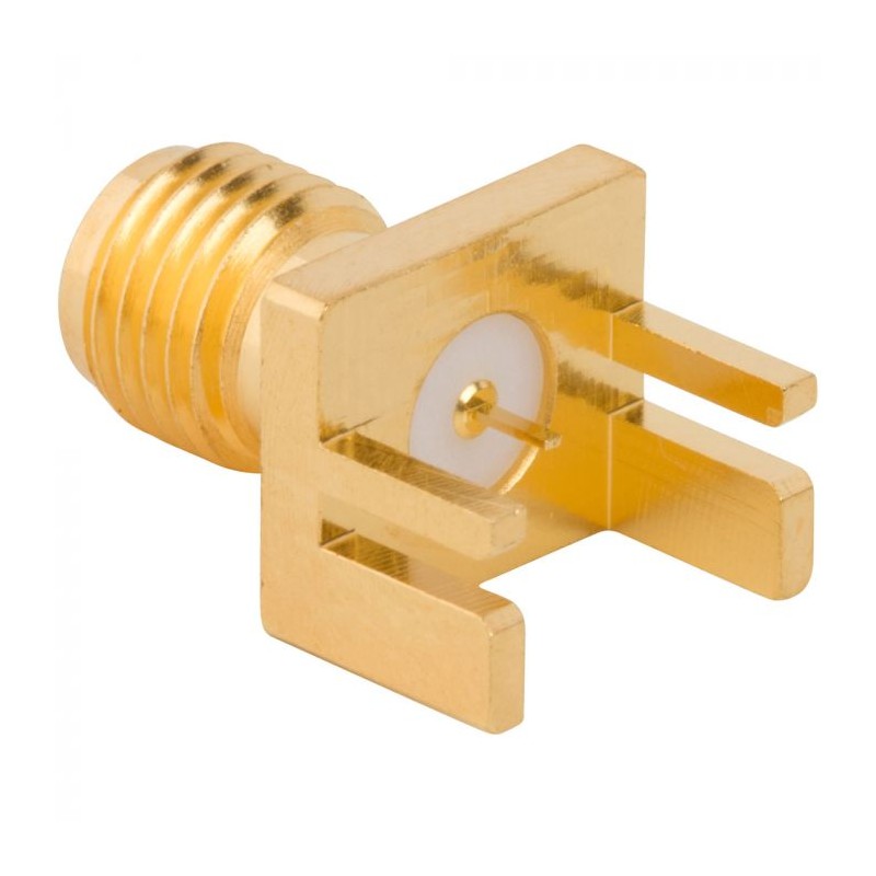 1 pcs - Amphenol RF, jack End Launch SMA Connector, Solder Termination, Straight Body