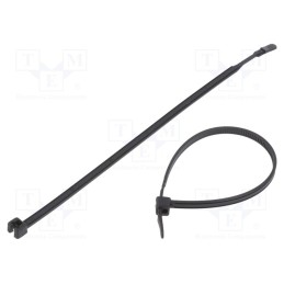 200 pcs : 109-00068 - Cable tie, L: 160mm, W: 3.6mm, polyamide, 130N, black, Ømax: 38mm