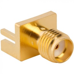 1 pcs - Amphenol RF, jack End Launch SMA Connector, Solder Termination, Straight Body
