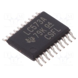 10 pcs : SN74LVC573APW - IC: digital, D-latch transparent, Ch: 8, 1.65÷3.6VDC, SMD, TSSOP20