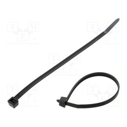 200 pcs : 111-01720 - Cable tie, L: 150mm, W: 4.6mm, polyamide, 170N, black, Ømax: 35mm