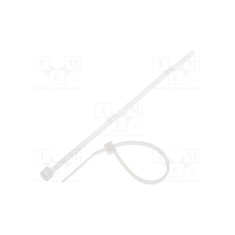 200 pcs : 111-01919 - Cable tie, L: 100mm, W: 2.5mm, polyamide, 80N, natural, Ømax: 22mm
