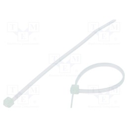 200 pcs : 111-01959 - Cable tie, L: 100mm, W: 2.5mm, polyamide, 80N, natural, Ømax: 22mm