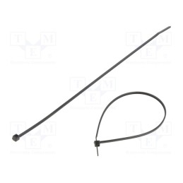 200 pcs : 111-02110 - Cable tie, L: 205mm, W: 2.5mm, polyamide, 80N, black, Ømax: 55mm, T18L
