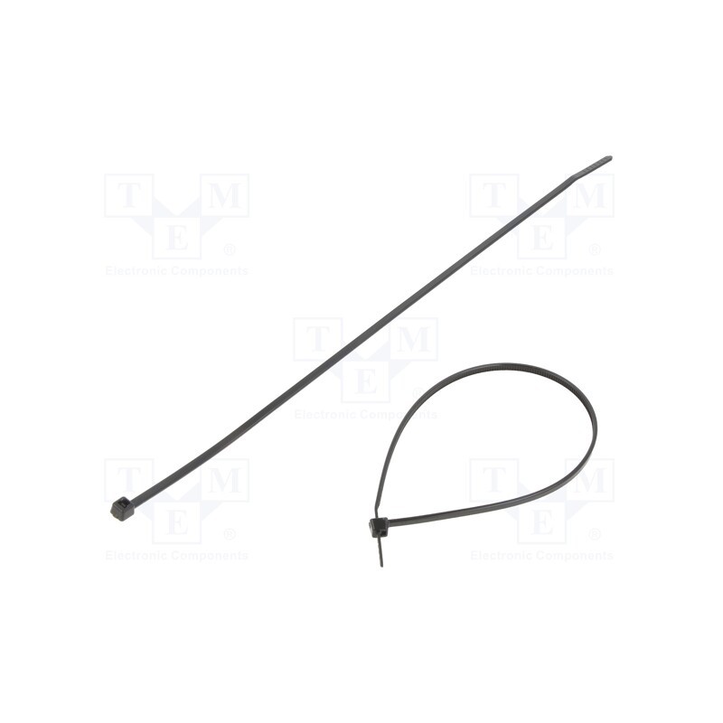 200 pcs : 111-02110 - Cable tie, L: 205mm, W: 2.5mm, polyamide, 80N, black, Ømax: 55mm, T18L