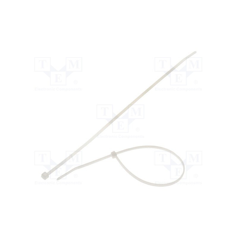 200 pcs : 111-02119 - Cable tie, L: 205mm, W: 2.5mm, polyamide, 80N, natural, Ømax: 55mm
