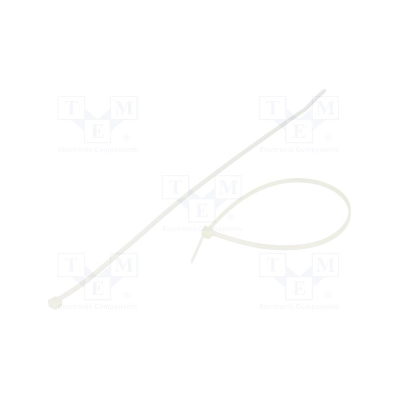 200 pcs : 111-02159 - Cable tie, L: 205mm, W: 2.5mm, polyamide, 80N, natural, Ømax: 55mm