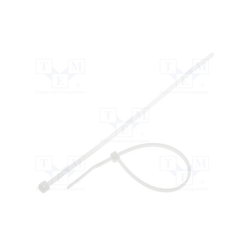 200 pcs : 111-02319 - Cable tie, L: 140mm, W: 2.5mm, polyamide, 80N, natural, Ømax: 35mm