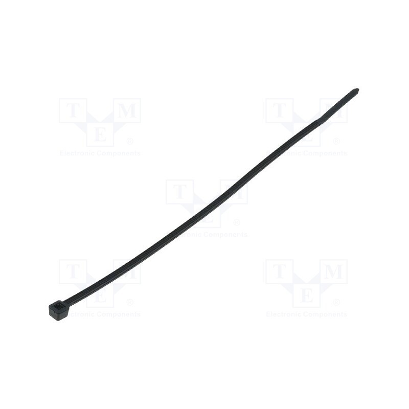 200 pcs : 111-02360 - Cable tie, L: 145mm, W: 2.5mm, polyamide, 80N, black, Ømax: 35mm, T