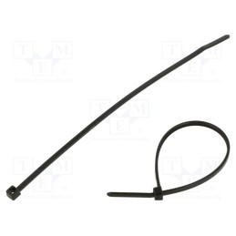 200 pcs : 111-02370 - Cable tie, L: 145mm, W: 2.5mm, polyamide, 80N, black, Ømax: 35mm, T18I