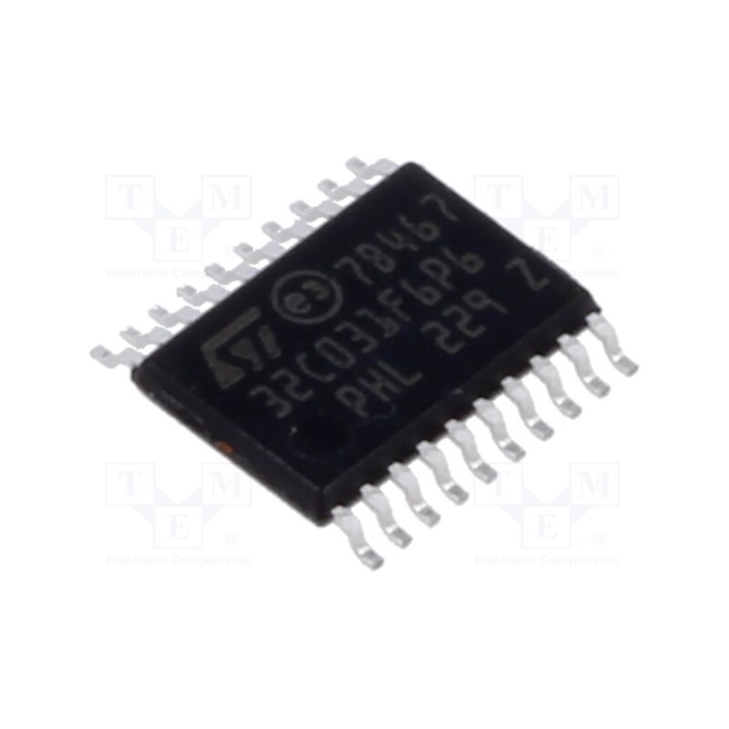 10 pcs : STM32C031F6P6 - IC: ARM microcontroller, 48MHz, TSSOP20, 2÷3.6VDC, -40÷85°C