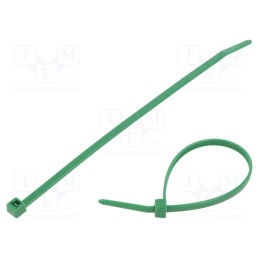 200 pcs : 111-03014 - Cable tie, L: 150mm, W: 3.5mm, polyamide, 135N, green, Ømax: 35mm