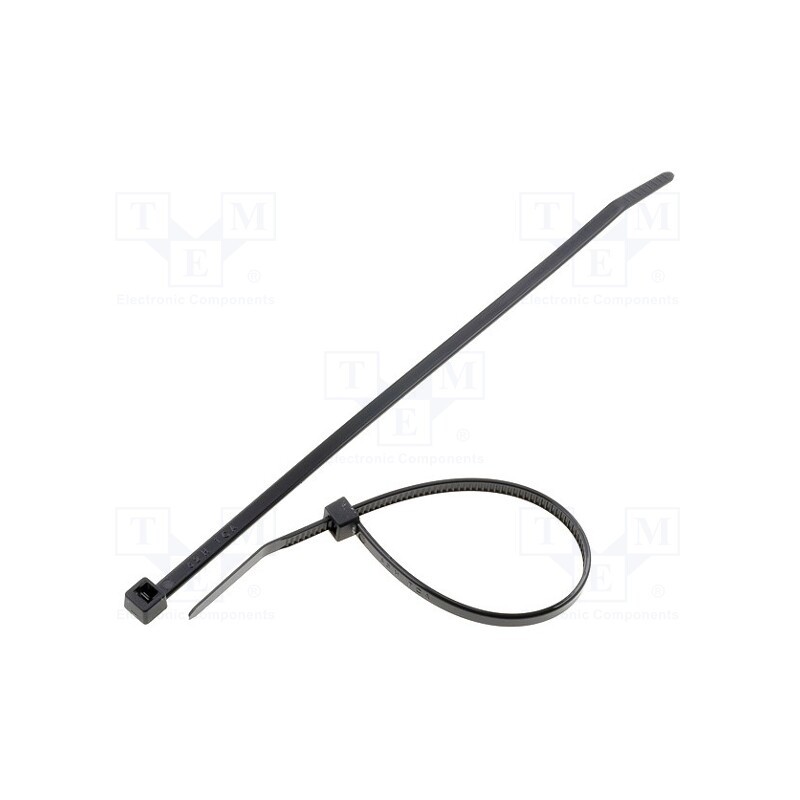 200 pcs : 111-03260 - Cable tie, L: 150mm, W: 3.5mm, polyamide, 135N, black, Ømax: 35mm