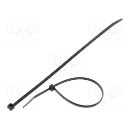 200 pcs : 111-03410 - Cable tie, L: 190mm, W: 3.5mm, polyamide, 135N, black, Ømax: 50mm