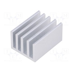 10 pcs : SK 632 25 AL - Heatsink: extruded, grilled, natural, L: 25mm, W: 19mm, H: 10mm, raw