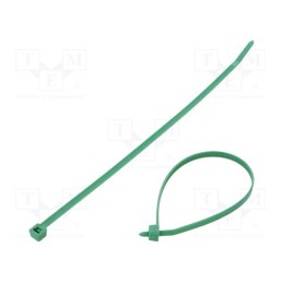 200 pcs : 111-04801 - Cable tie, L: 200mm, W: 4.6mm, polyamide, 225N, green, Ømax: 50mm