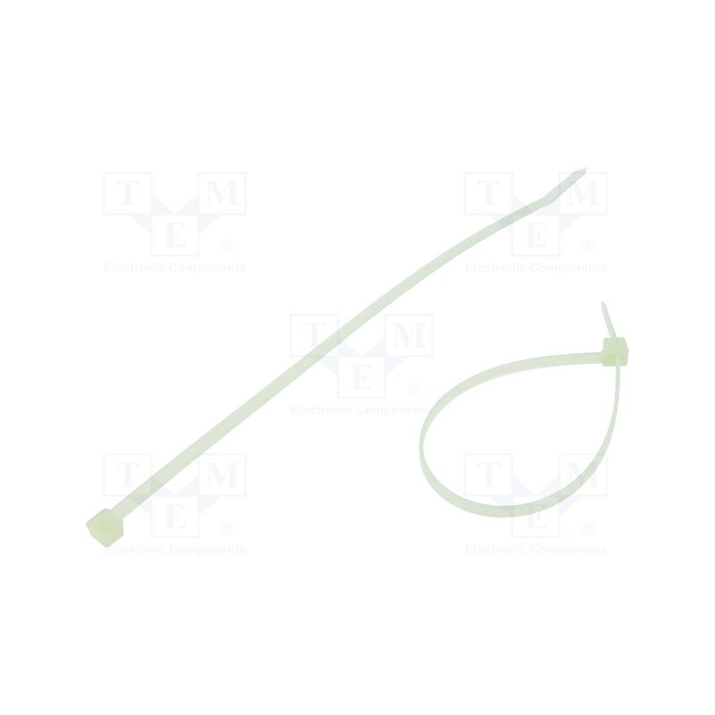 200 pcs : 111-04882 - Cable tie, L: 200mm, W: 4.6mm, polyamide, 225N, natural, Ømax: 50mm