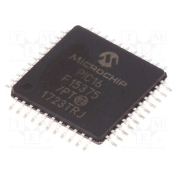10 pcs : PIC16F15375-I/PT - IC: PIC microcontroller, 14kB, 32MHz, 2.3÷5.5VDC, SMD, TQFP44