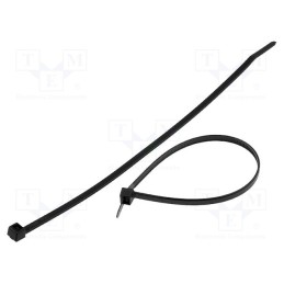 200 pcs : 111-05060 - Cable tie, L: 210mm, W: 4.7mm, polyamide, 355N, black, Ømax: 55mm