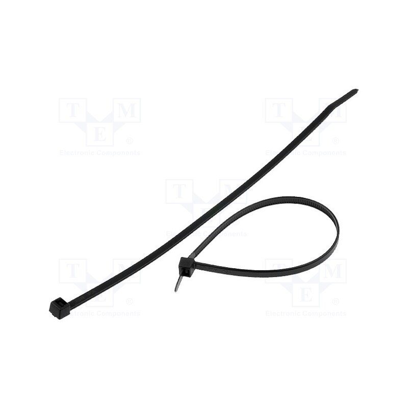 200 pcs : 111-05060 - Cable tie, L: 210mm, W: 4.7mm, polyamide, 355N, black, Ømax: 55mm