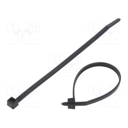 200 pcs : 111-05810 - Cable tie, L: 150mm, W: 4.6mm, polyamide, 225N, black, Ømax: 35mm