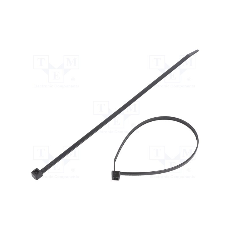 200 pcs : 111-06206 - Cable tie, L: 245mm, W: 4.6mm, polyamide, 225N, black, Ømax: 65mm