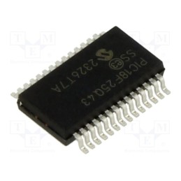 10 pcs : PIC18F25Q43-I/SS - IC: PIC microcontroller, 64MHz, 1.8÷5.5VDC, SMD, SSOP28, PIC18