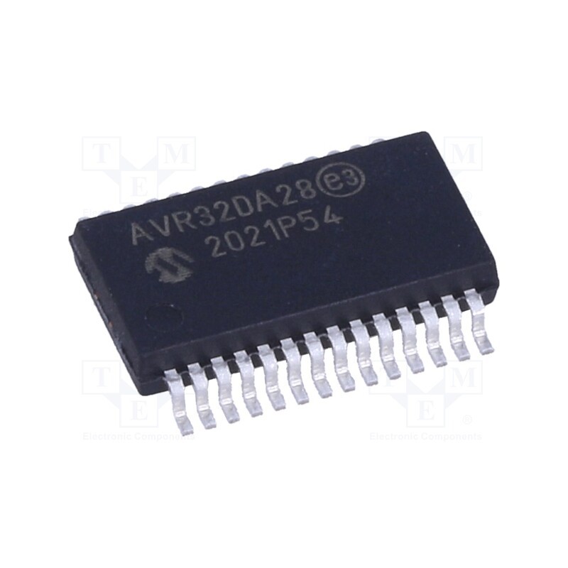 10 pcs : AVR32DA28-I/SS - IC: AVR microcontroller, SSOP28, 1.8÷5.5VDC, Cmp: 3, AVR32, AVR-DA