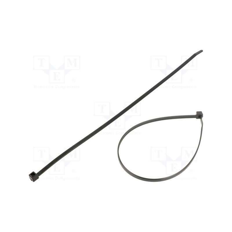 200 pcs : 111-08290 - Cable tie, L: 300mm, W: 4.7mm, polyamide, 355N, black, Ømax: 85mm