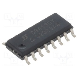 10 pcs : DG413DY-E3 - IC: analog switch, SPST-NO/NC, Ch: 4, SO16, 7÷22V,13÷44V,