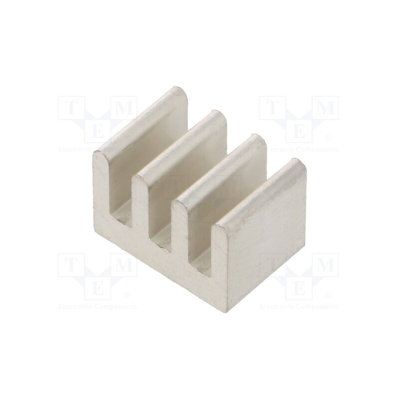 10 pcs : ICK SMD H 08 MI - Heatsink: extruded, grilled, natural, L: 8mm, W: 11.8mm, H: 8mm, 33K/W