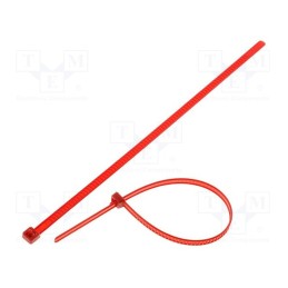 50 pcs : 115-00003 - Cable tie, multi use, L: 195mm, W: 4.7mm, polyamide, 245N, red