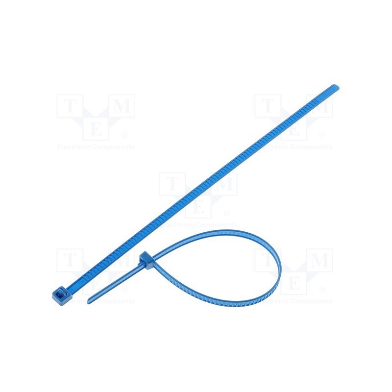 50 pcs : 115-00006 - Cable tie, multi use, L: 195mm, W: 4.7mm, polyamide, 245N, blue