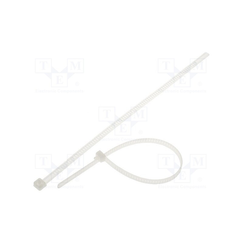 50 pcs : 115-00008 - Cable tie, multi use, L: 195mm, W: 4.7mm, polyamide, 245N, natural