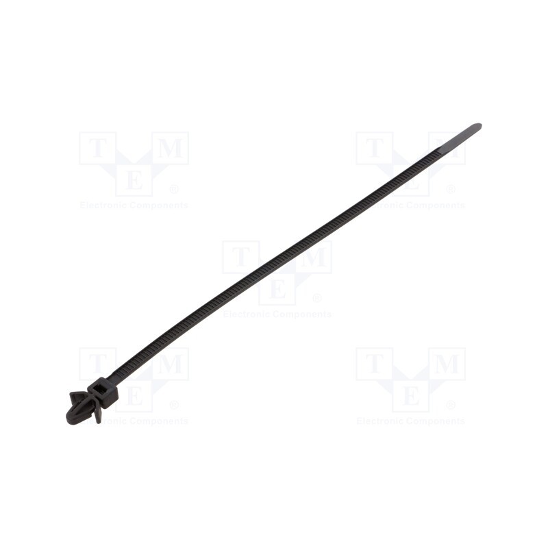 50 pcs : 115-06960 - Cable tie, L: 225mm, W: 5mm, polyamide, 225N, black, Ømax: 50mm